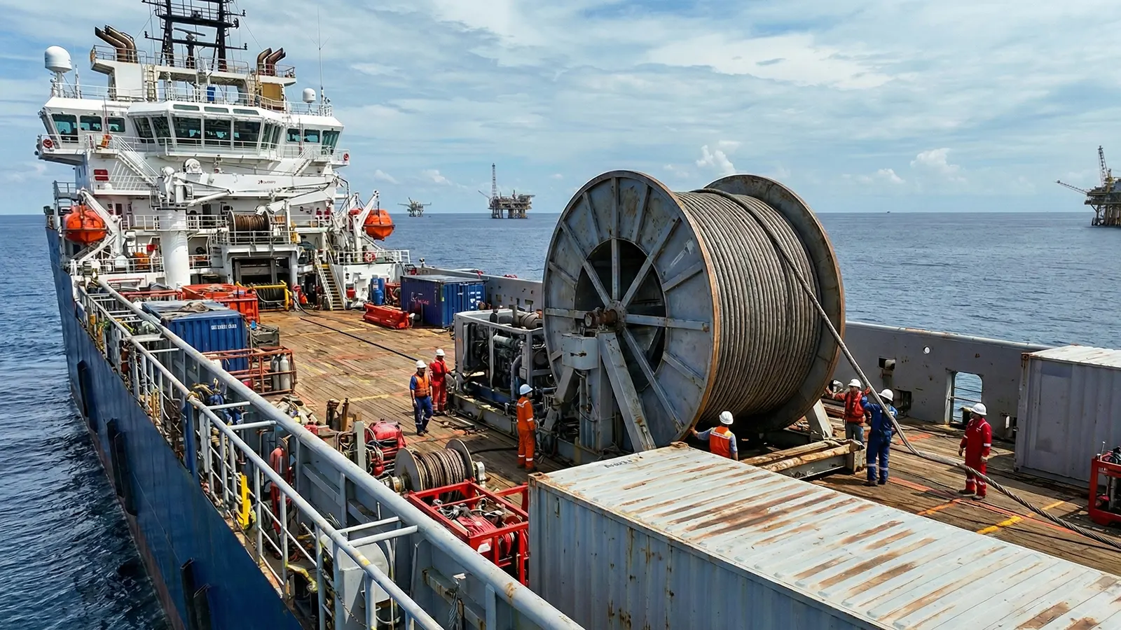 Offshore Vessels – Diesel Operated Spooling Machine Services